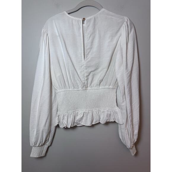 KEEPSAKE the label secure long sleeve top - small NWT Ivory White Peplum $150 - Picture 12 of 15